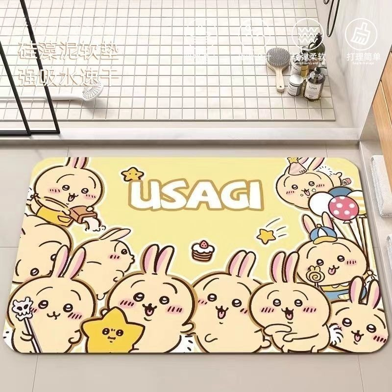 Anime Chiikawa Hachiware Usagi - Home Bathroom Floor Mats avaliação e preço