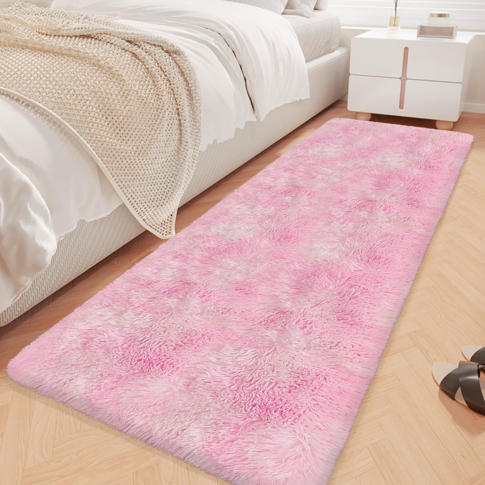 VIKAMA Gradient Blue Fluffy Ru - Home Bathroom Floor Mats avaliação e preço