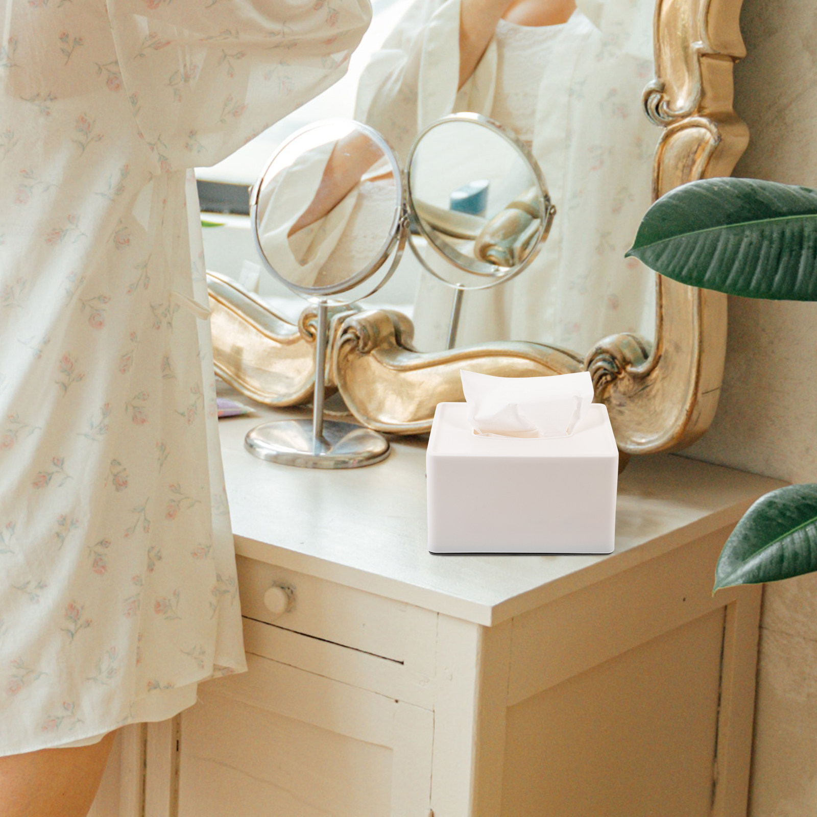 Stylish Compact Tissue Box Cov - Home Bathroom Paper Towel Dispenser avaliação e preço