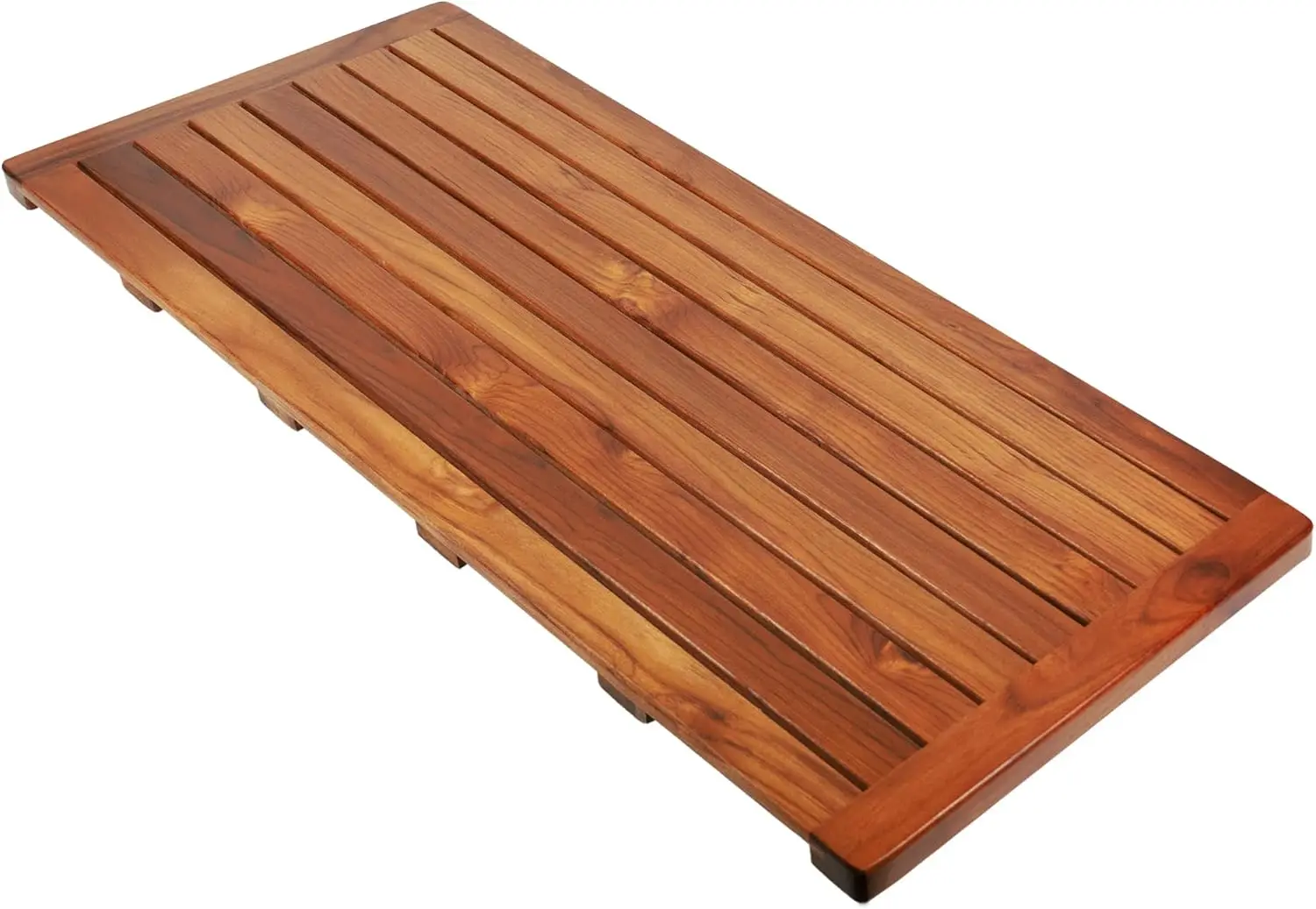 Teak Bath Mat, Shower Mat Wood - Home Bathroom Floor Mats avaliação e preço