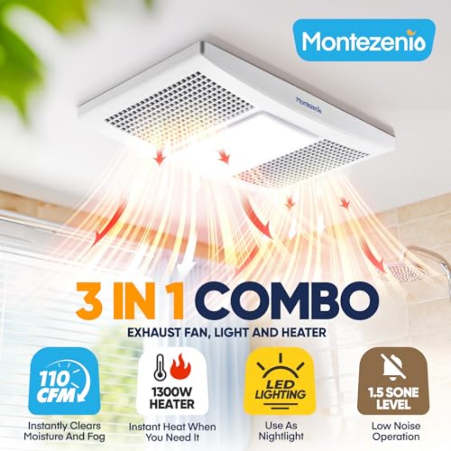 Bathroom Exhaust Fan with Ligh - Home Bathroom Vent Fans avaliação e preço